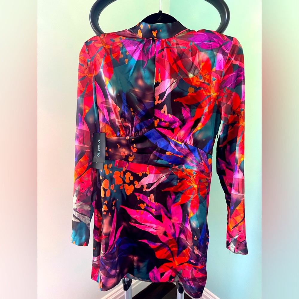 Marciano vibrant long sleeve mini dress size 10